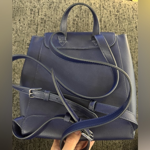 Kate Spade Madison Flap Backpack Parisian Navy Leather Bag KC428 NWOT - Picture 5 of 16